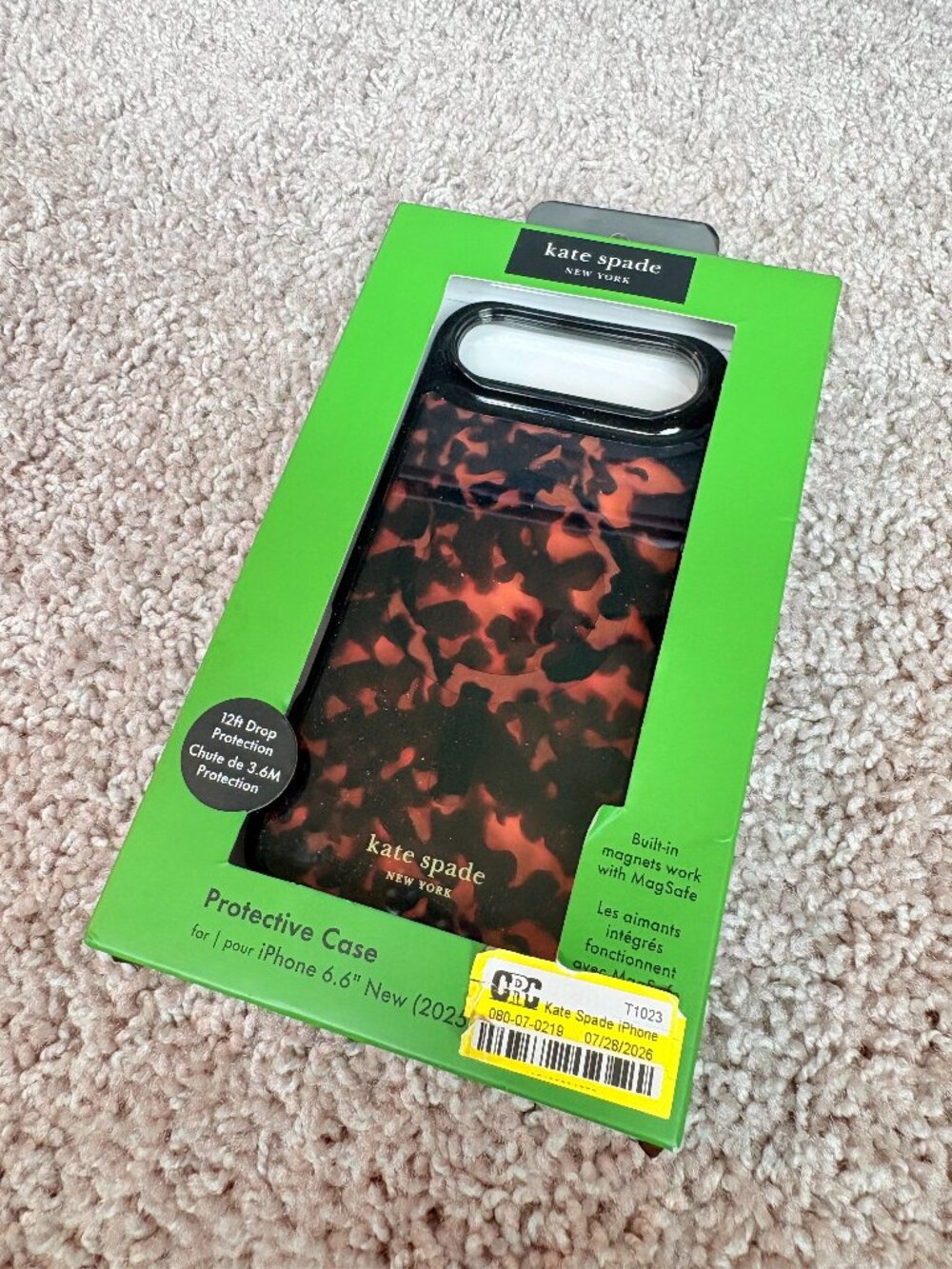 Kate Spade Tortoise iPhone 6.6 New 2025 Case MagSafe New With Tags